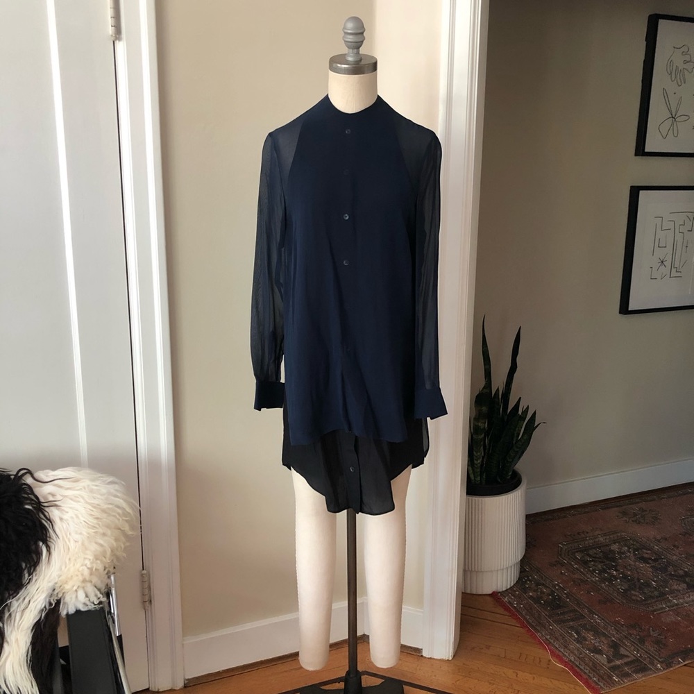 ACNE Studios silk long sleeve mini dress sz XS